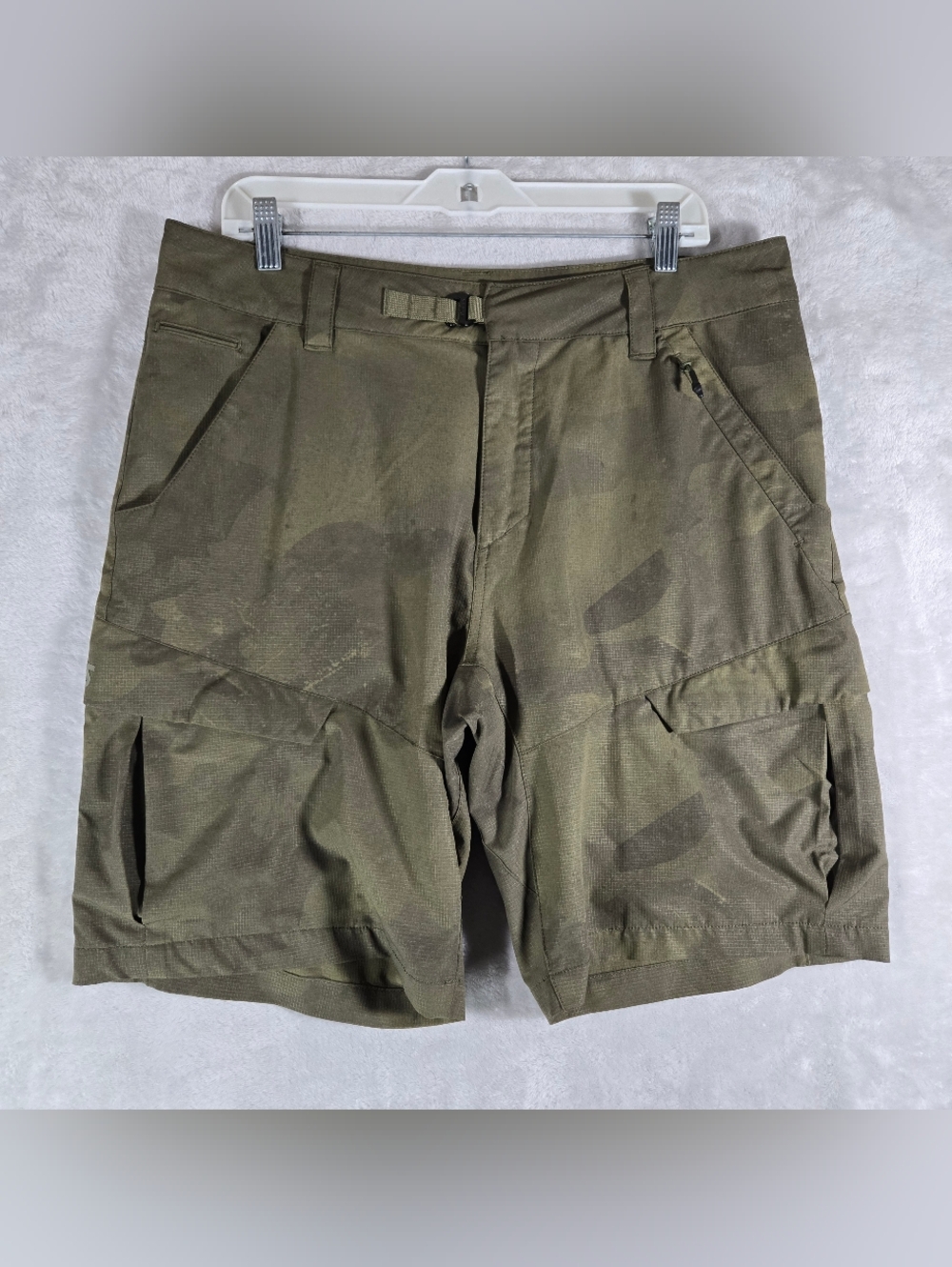 Viktos Operatus Cargo Shorts Mens 34 Green Camo Belted Lightweight Military 10”